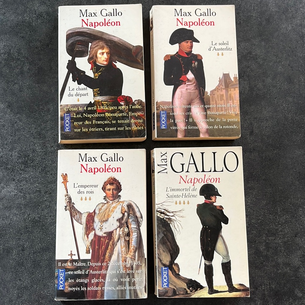 French Books- Max Gallo - Napoleon (biography), set of 4